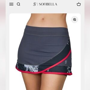 Sofibella Women’s 12" Skort - Rose Garden Gray XS